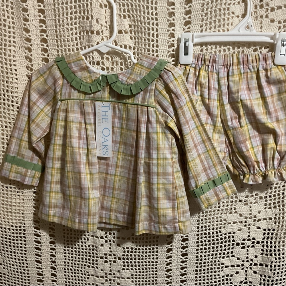 NWT The Oaks Apparel Taylor Dress and Bloomer set 2T